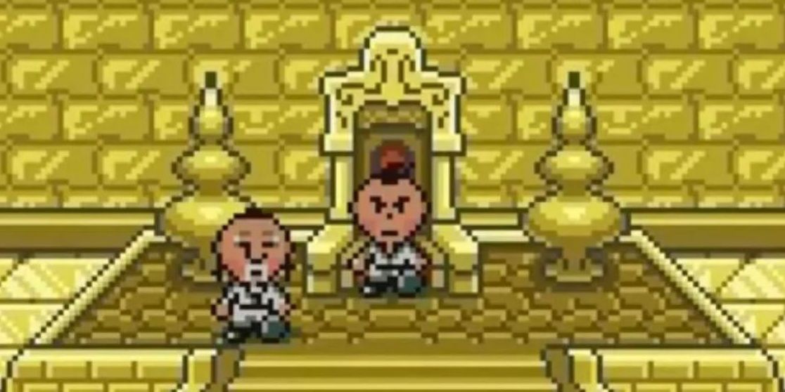 Poo on the throne in Earthbound