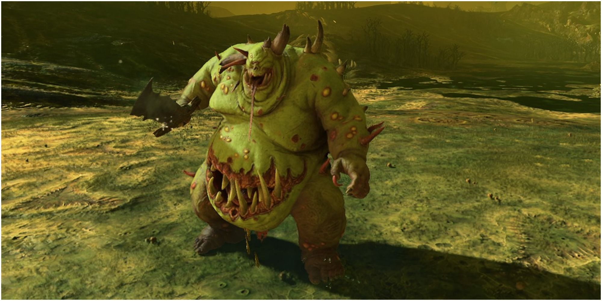 Great Unclean One On The Battlefield In Total War Warhammer 3