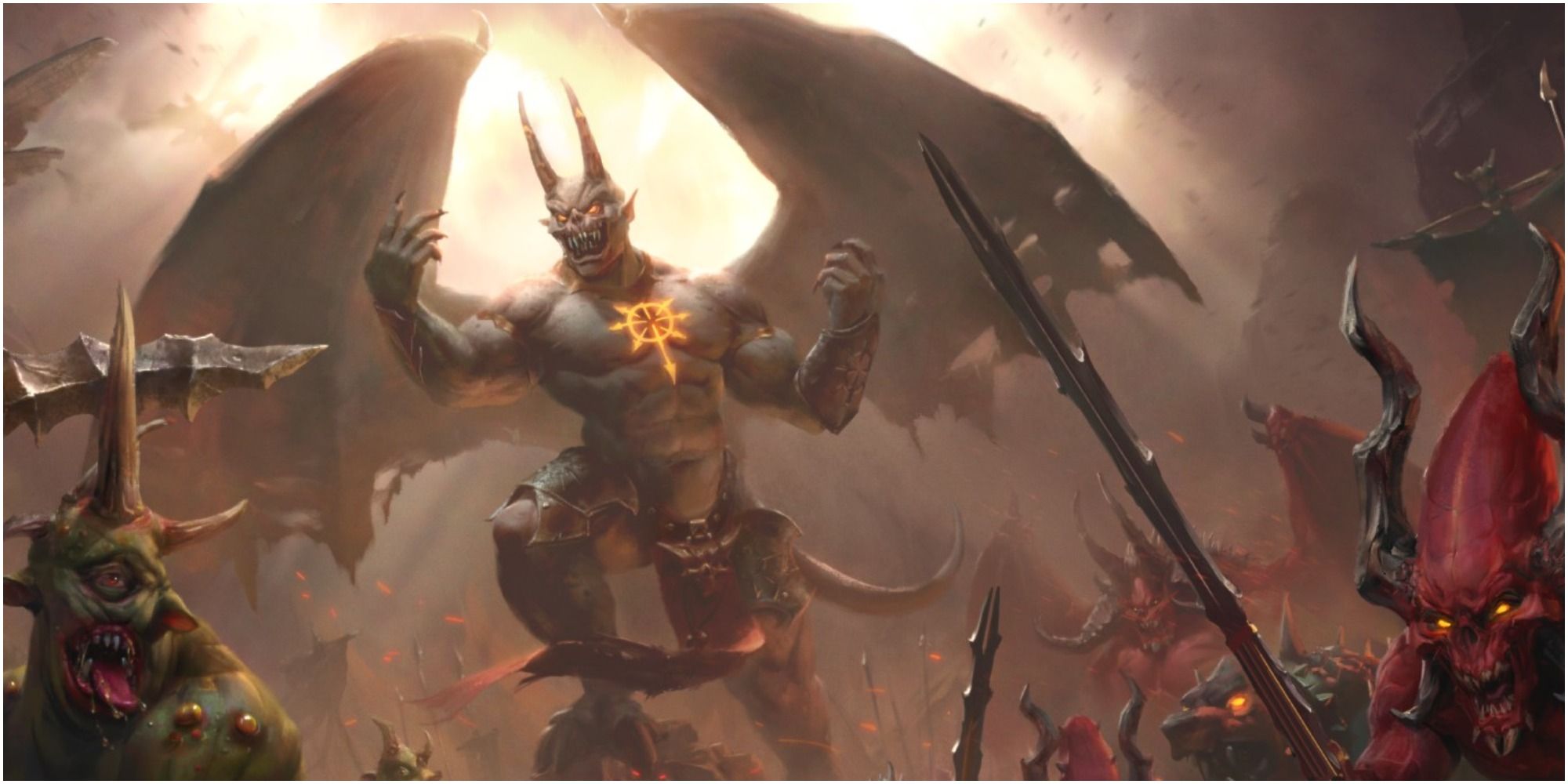 Daemon Prince Load Screen Artwork In Total War Warhammer 3