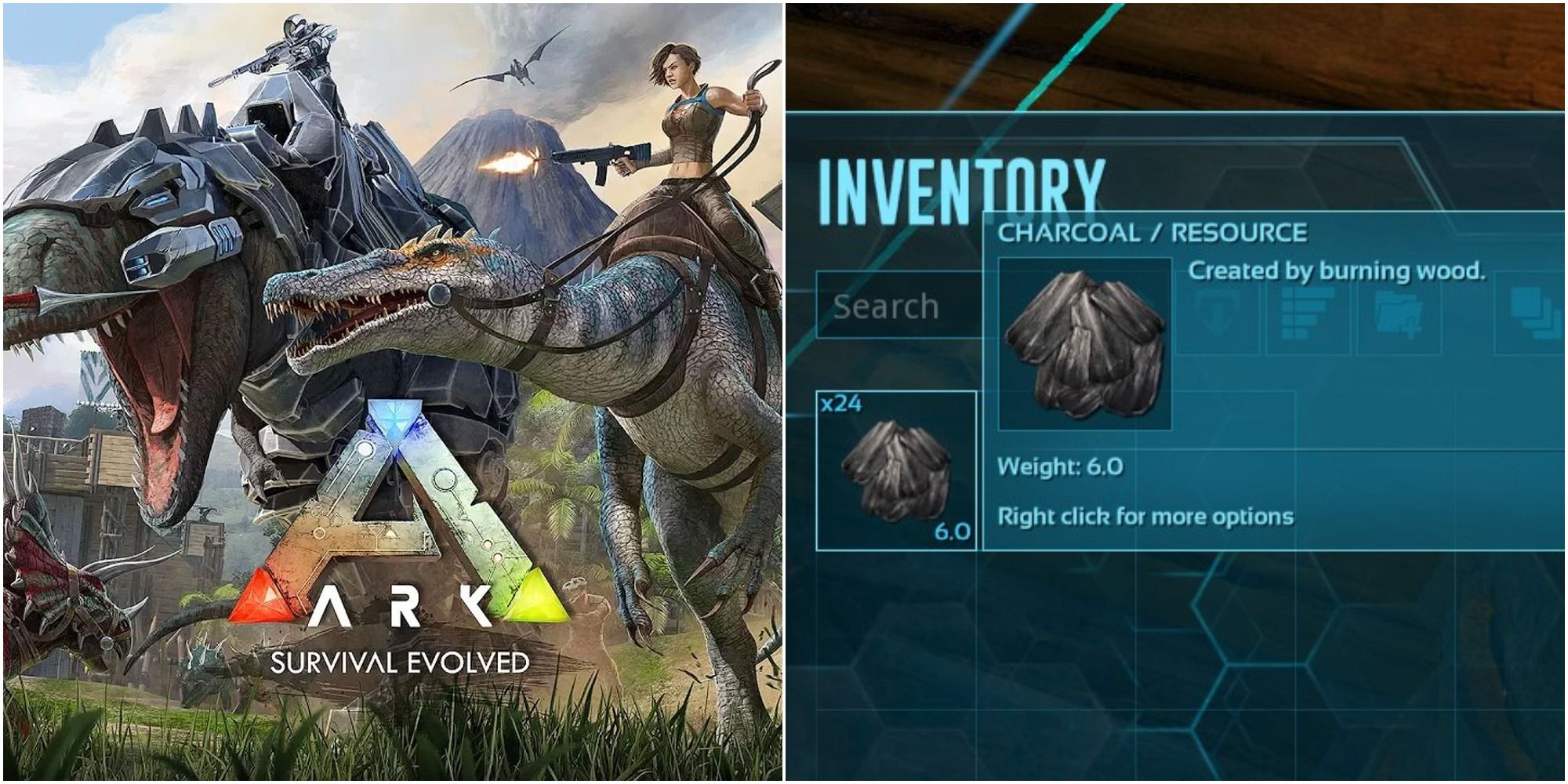 In Game Charcoal Tooltip ARK Survival Evolved