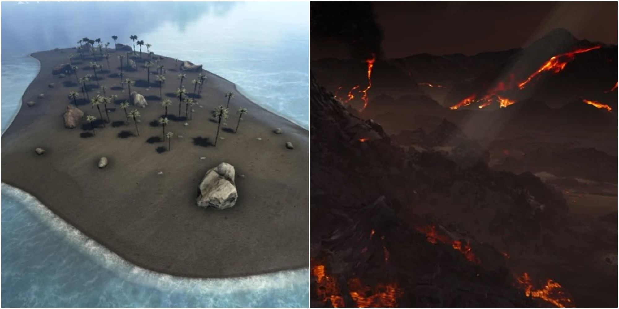 Scorched Island The Center Volcano Biome Valguero ARK Survival Evolved