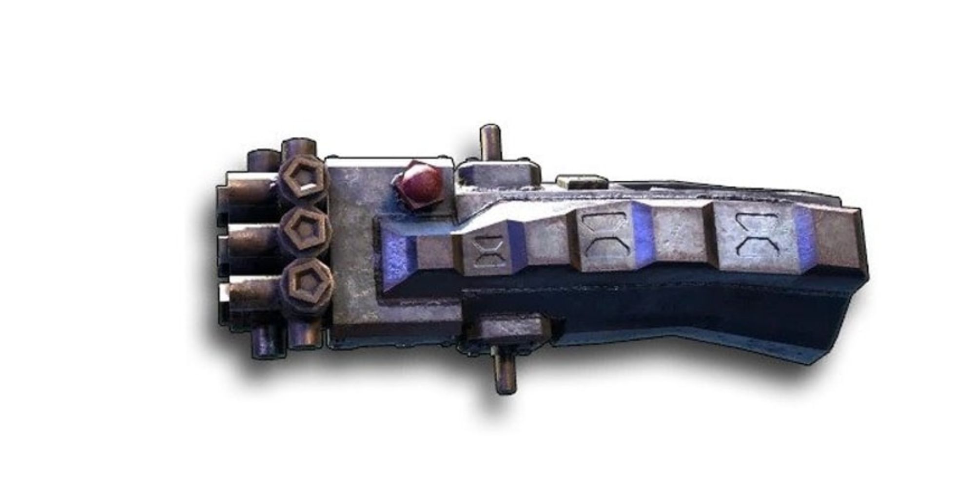 Close-up of Power Gauntlet weapon from Wasteland 3