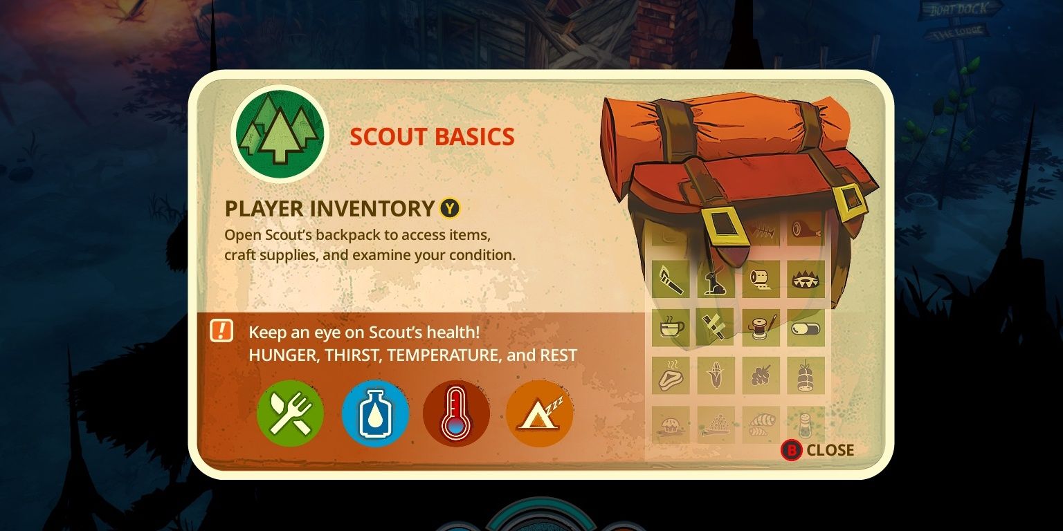 scout basics for survival menu in the flame and the flood