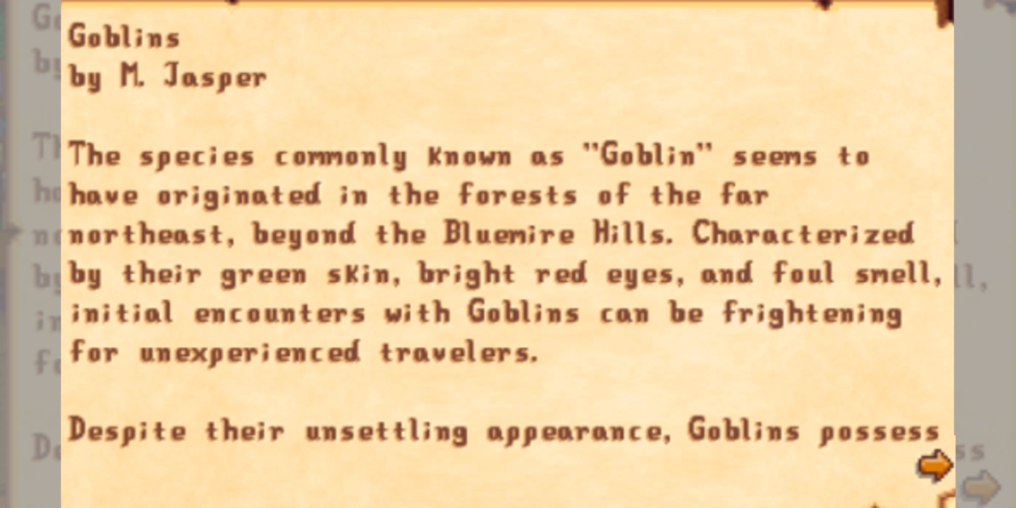 beginning of book about goblins by m. jasper