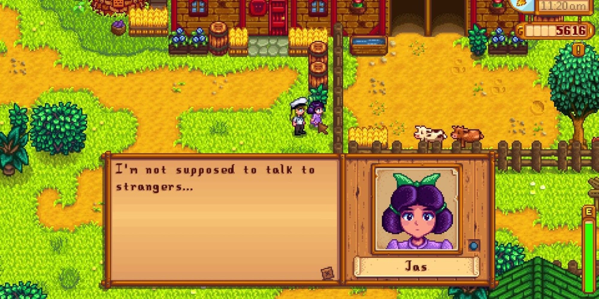 player speaking to jas for the first time