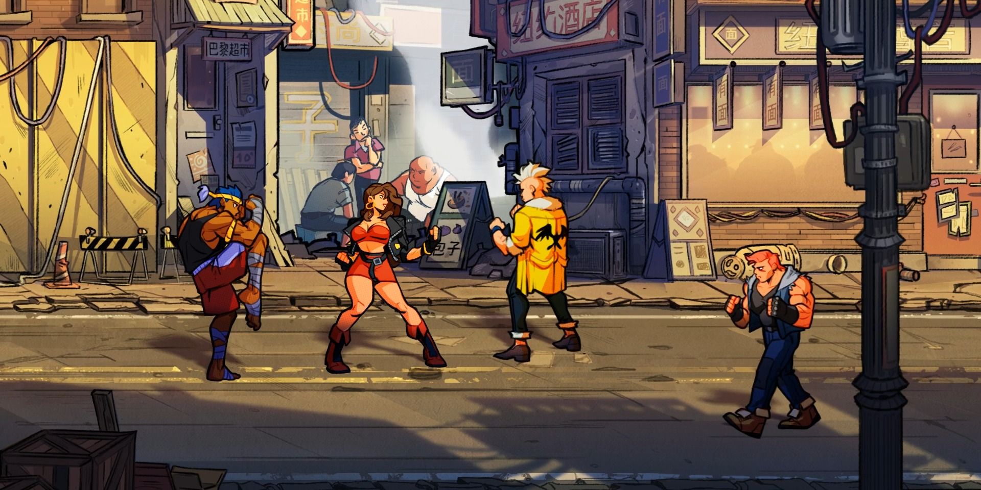 A screenshot showing gameplay from Streets of Rage 4