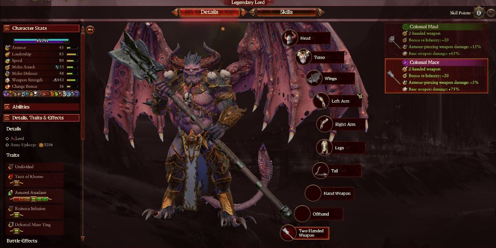total war warhammer 3 daemonic gift colossal maul
