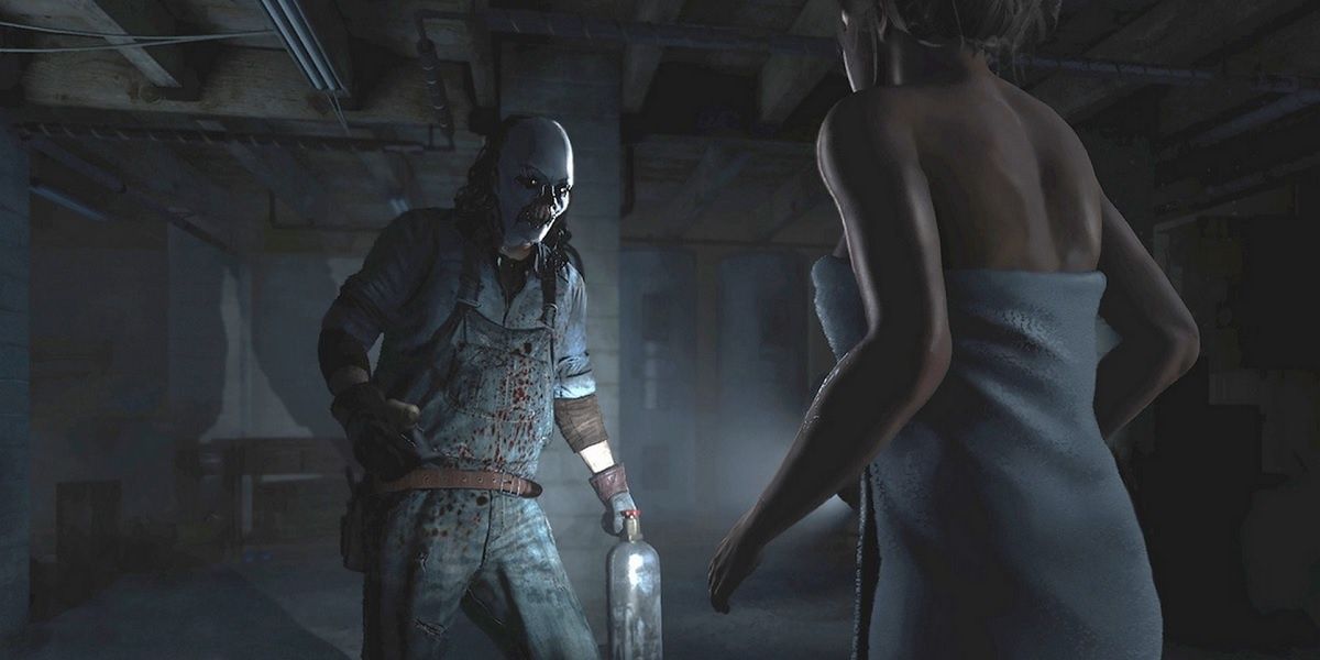 A screenshot showing the player being attacked by the killer in Until Dawn
