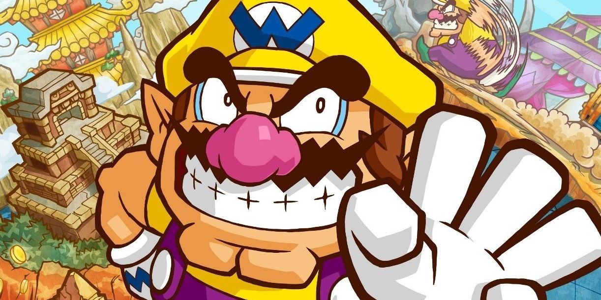 Wario waves at the camera in Shake It!