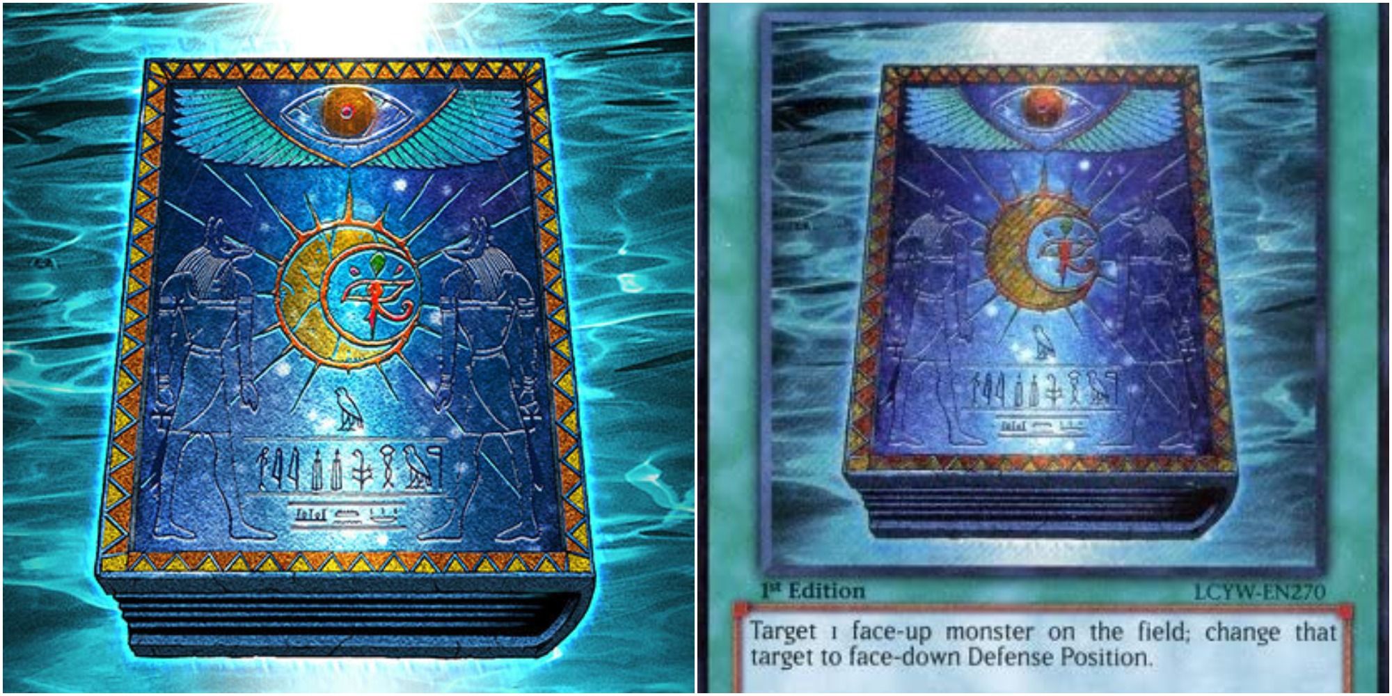 yugioh book of moon card art and text
