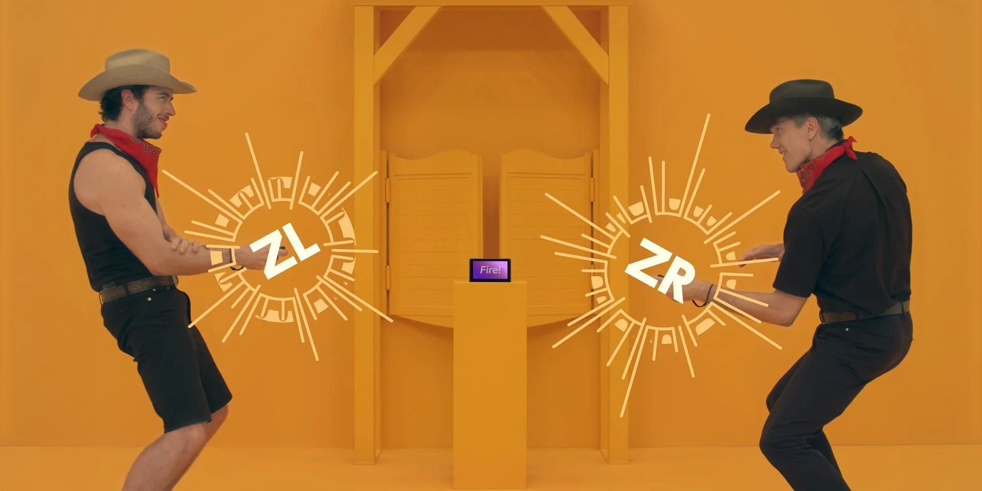 A photo illustrating gameplay in 1-2-Switch