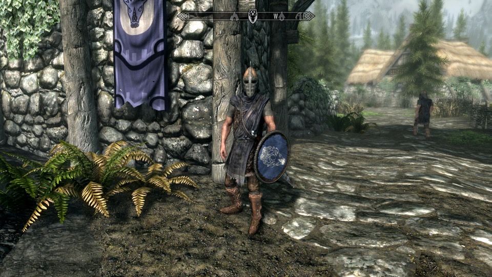 Falkreath guard with shield in skyrim