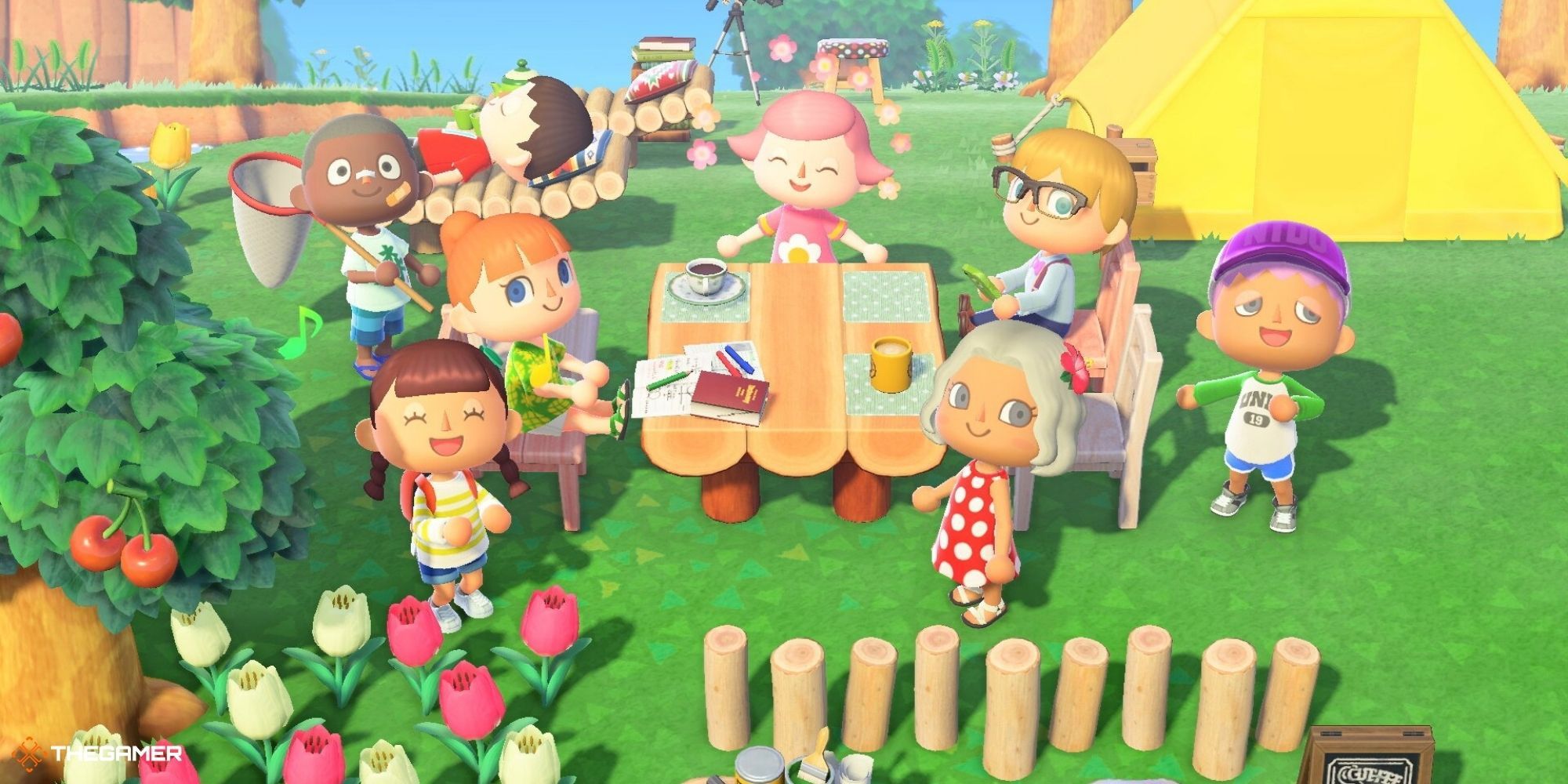 Animal Crossing New Horizons - players hanging out together on one island