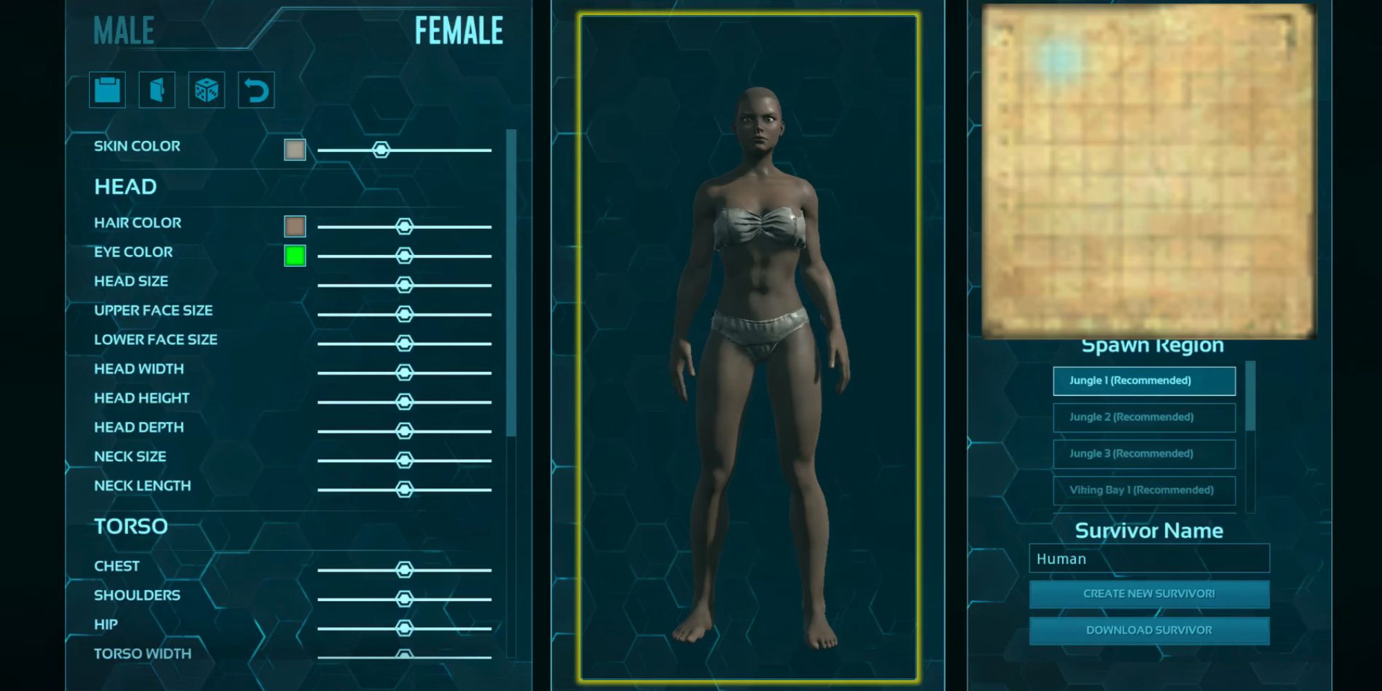 Ark Survival Evolved Screenshot Of Character Creation