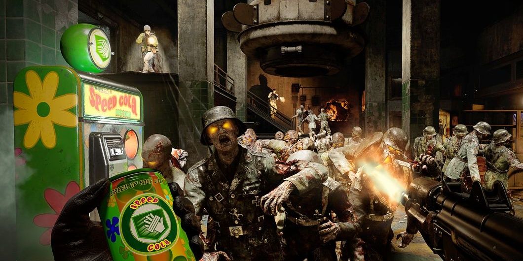 Zombies attack in a classic round of Nazi Zombies in Call of Duty Black Ops Cold War