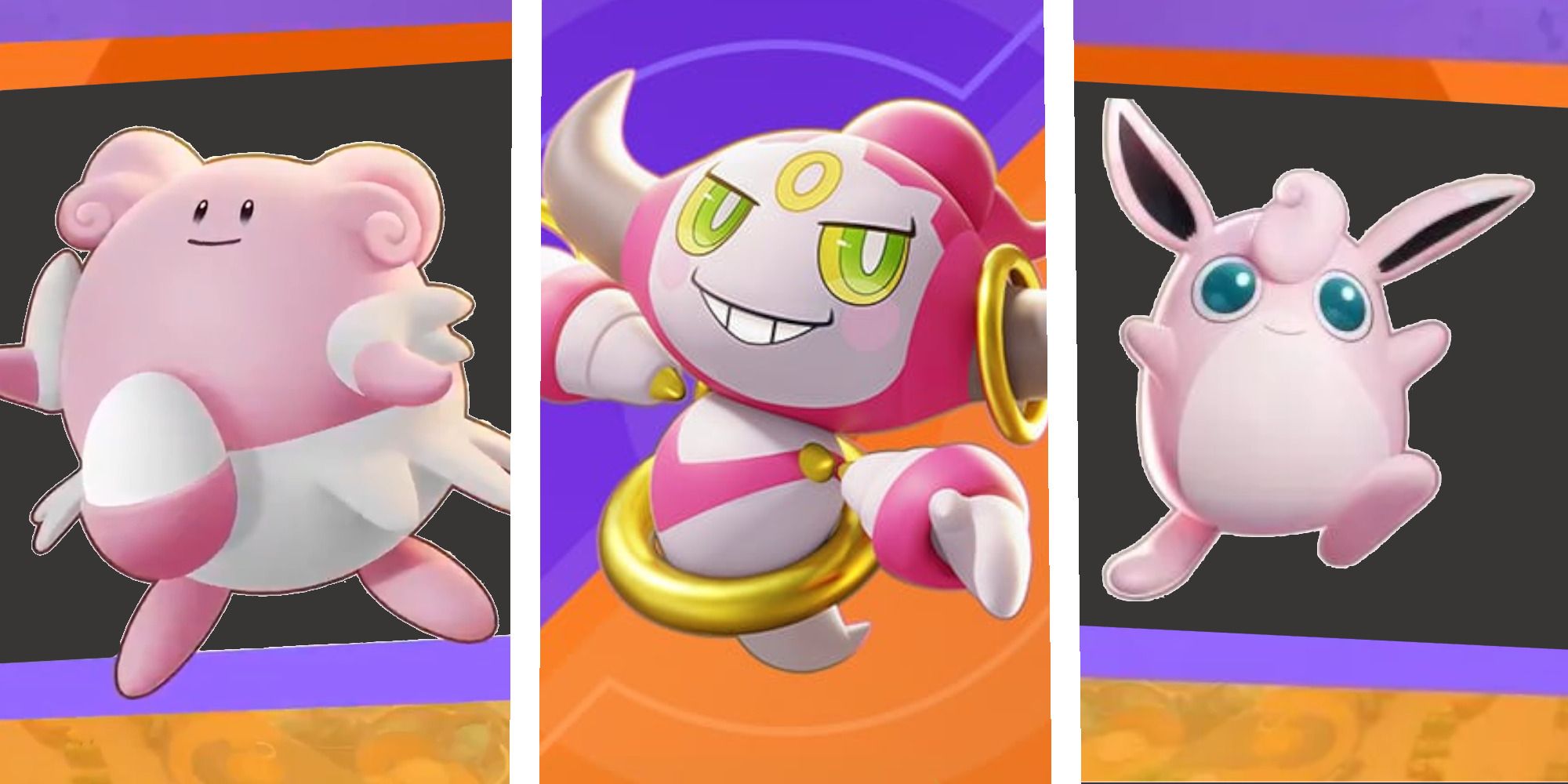 Best Support Items For Pokemon Unite Feature Image Featuring Hoopa, Blissy, And Wigglytuff