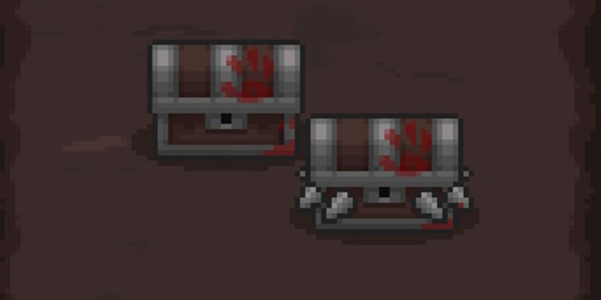 Binding Of Isaac: Repentance screenshot of two Mimic chests