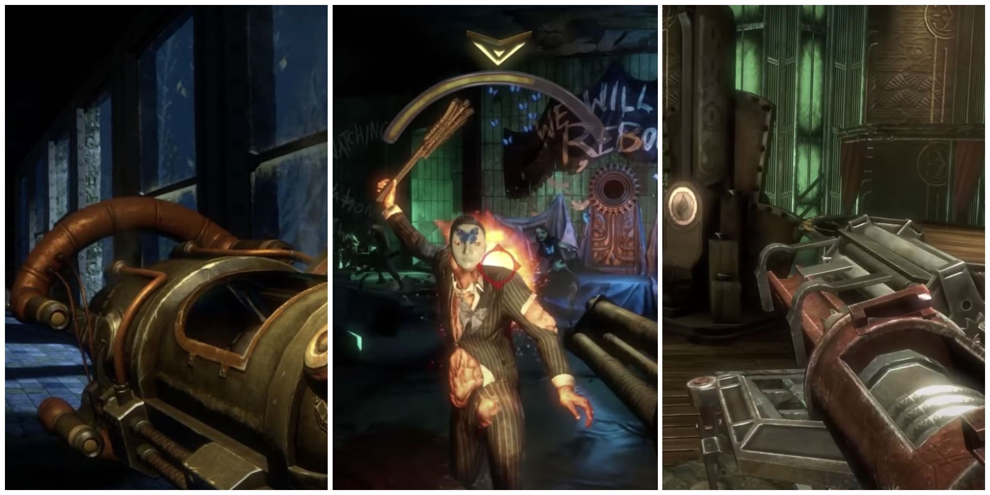 BioShock 2 Best Weapons Split Image