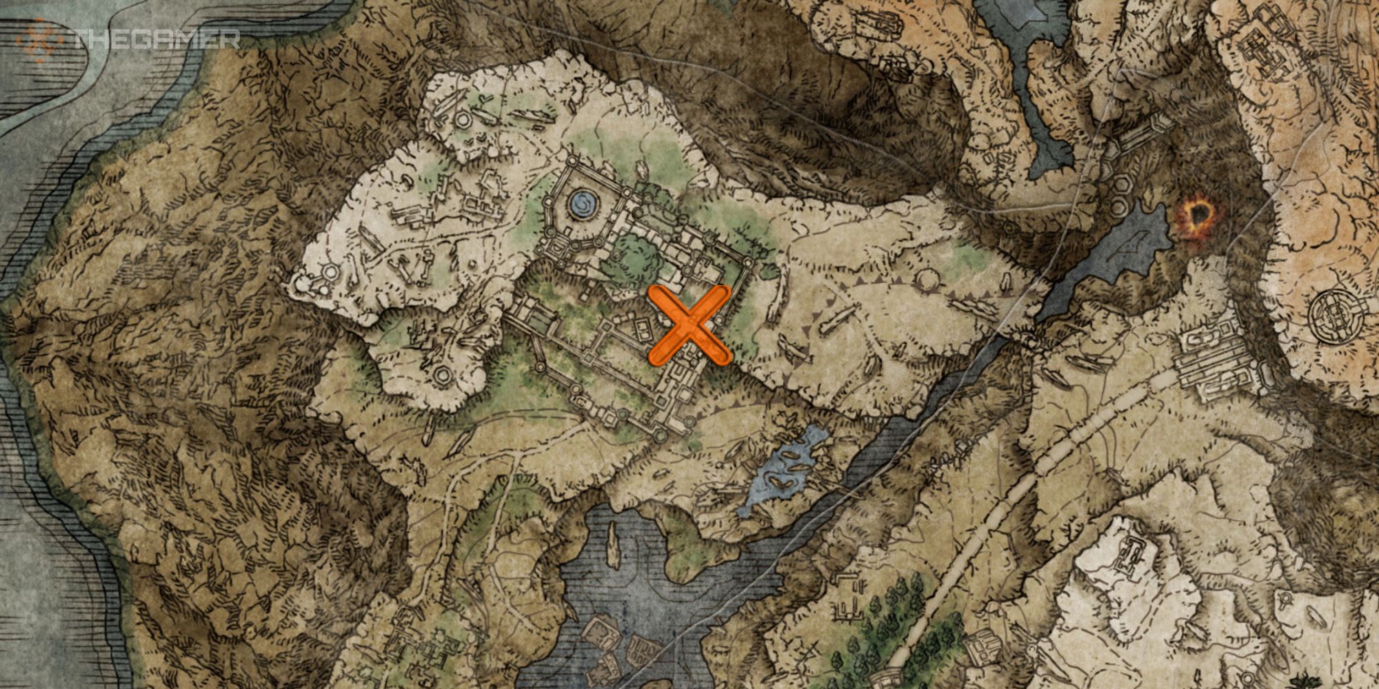 Map showing the location of the Carian Piercer Sorcery in Elden Ring