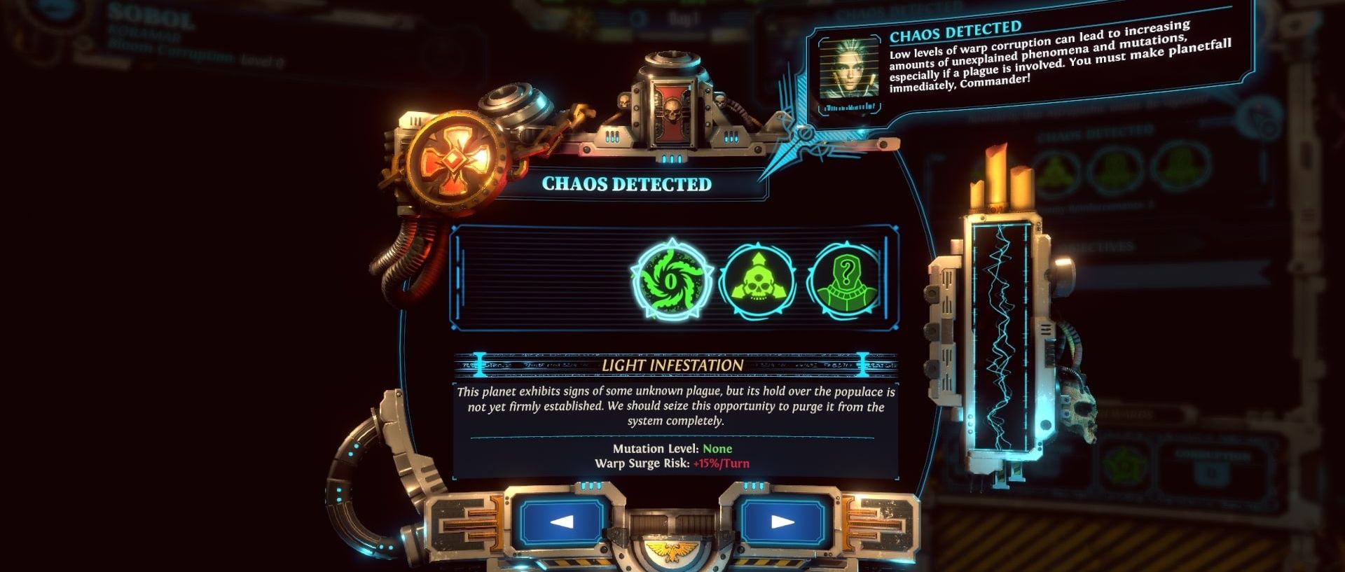 Chaos Gate mission screen
