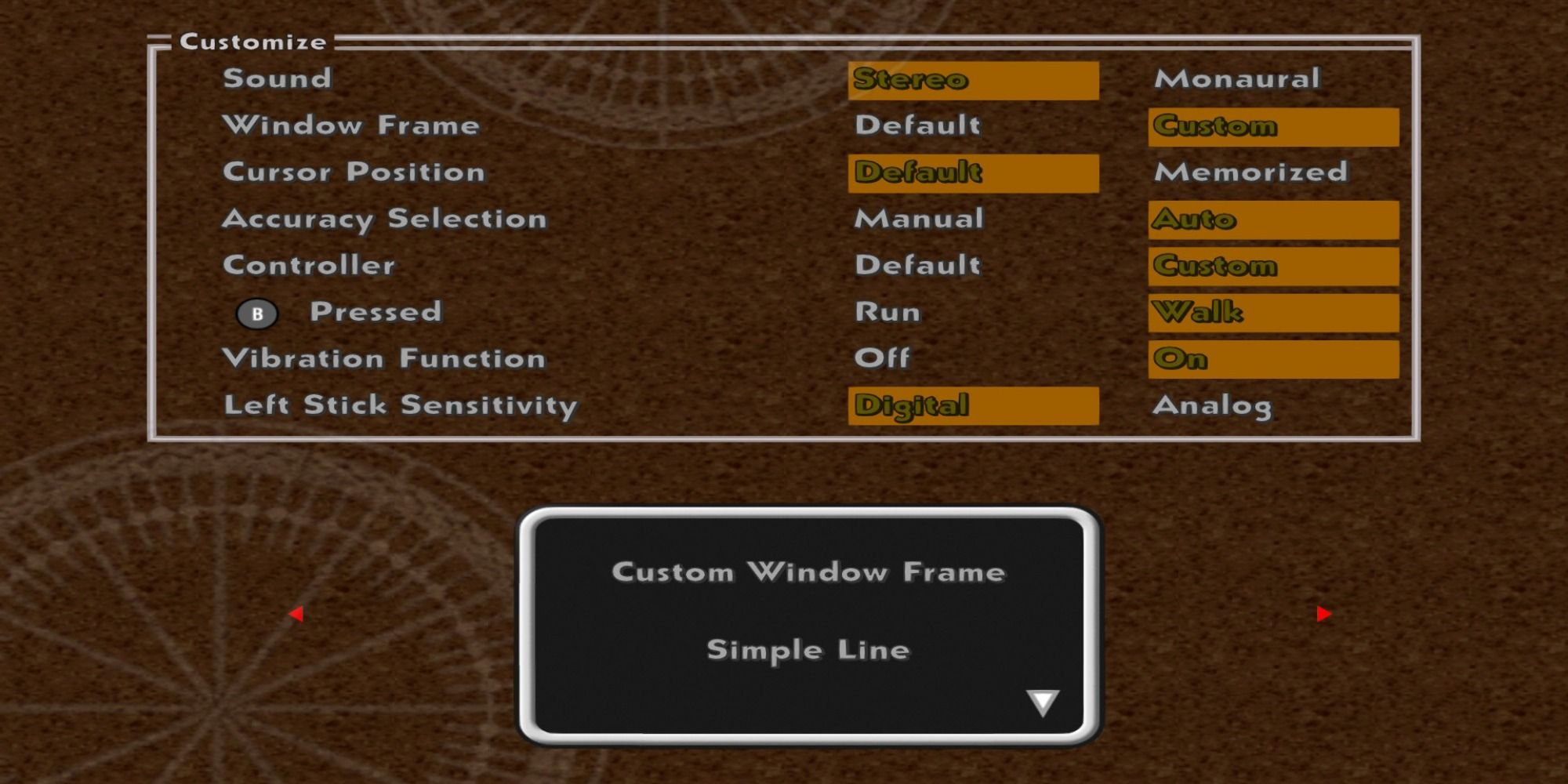 Chrono Cross Frame Custom Menu