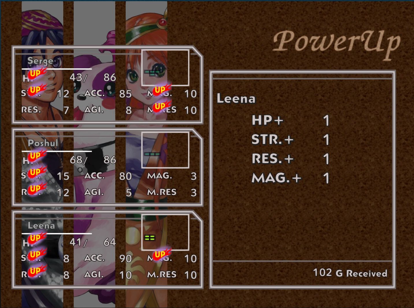 Chrono Cross Major Stat Boost