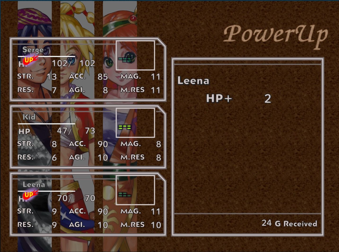 Chrono Cross Minor Stat Boost