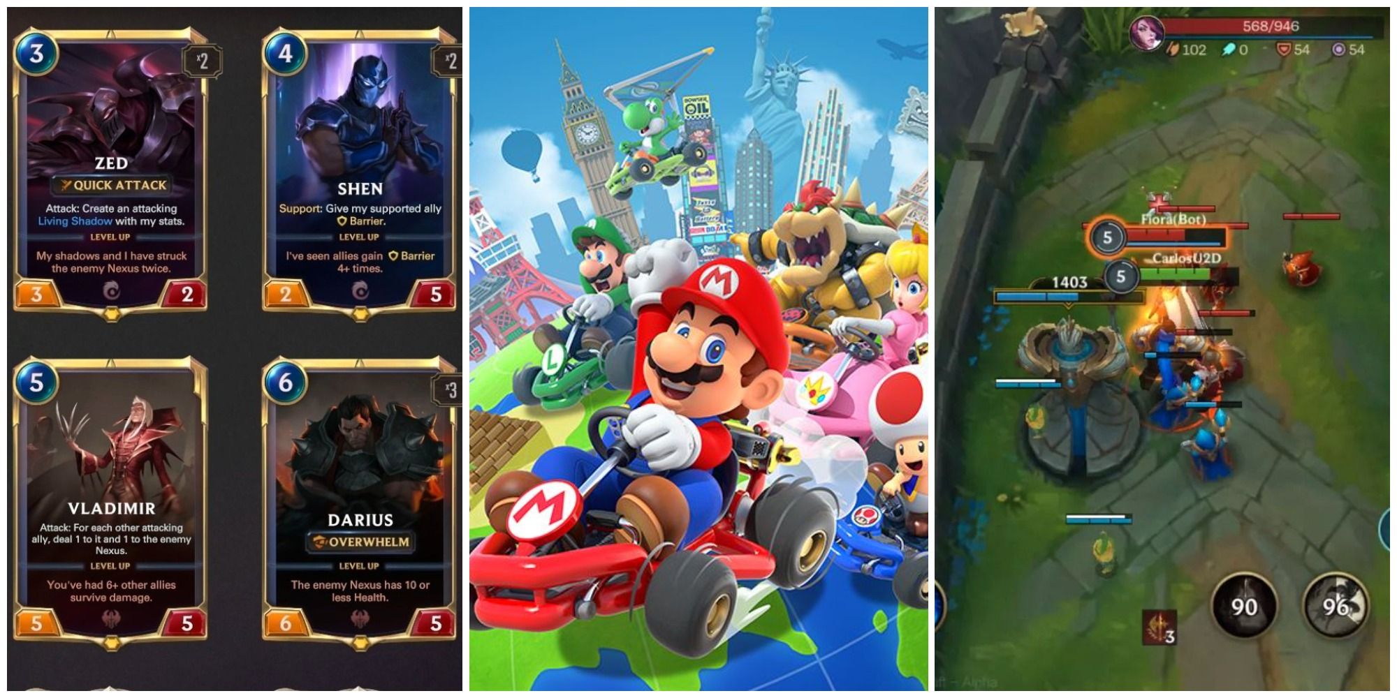 Competitive Mobile Games Split Image