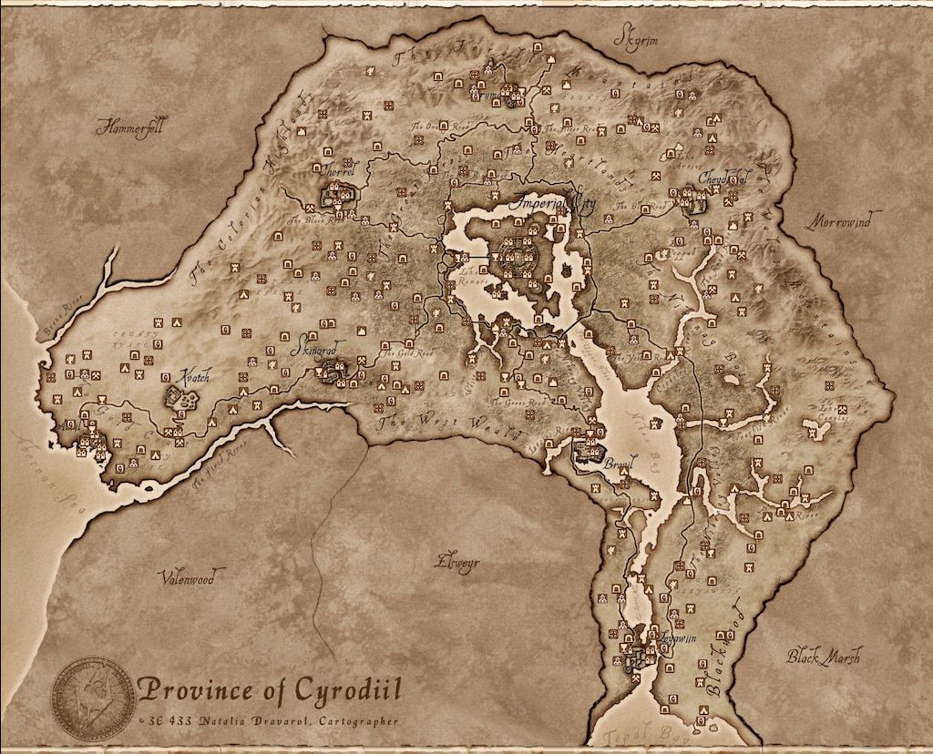 Cyrodiil map