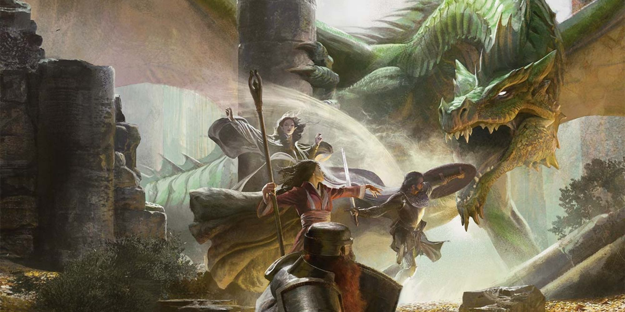 D&D Lost Mine Of Phandelver Cover Art of a party fighting a dragon in their lair
