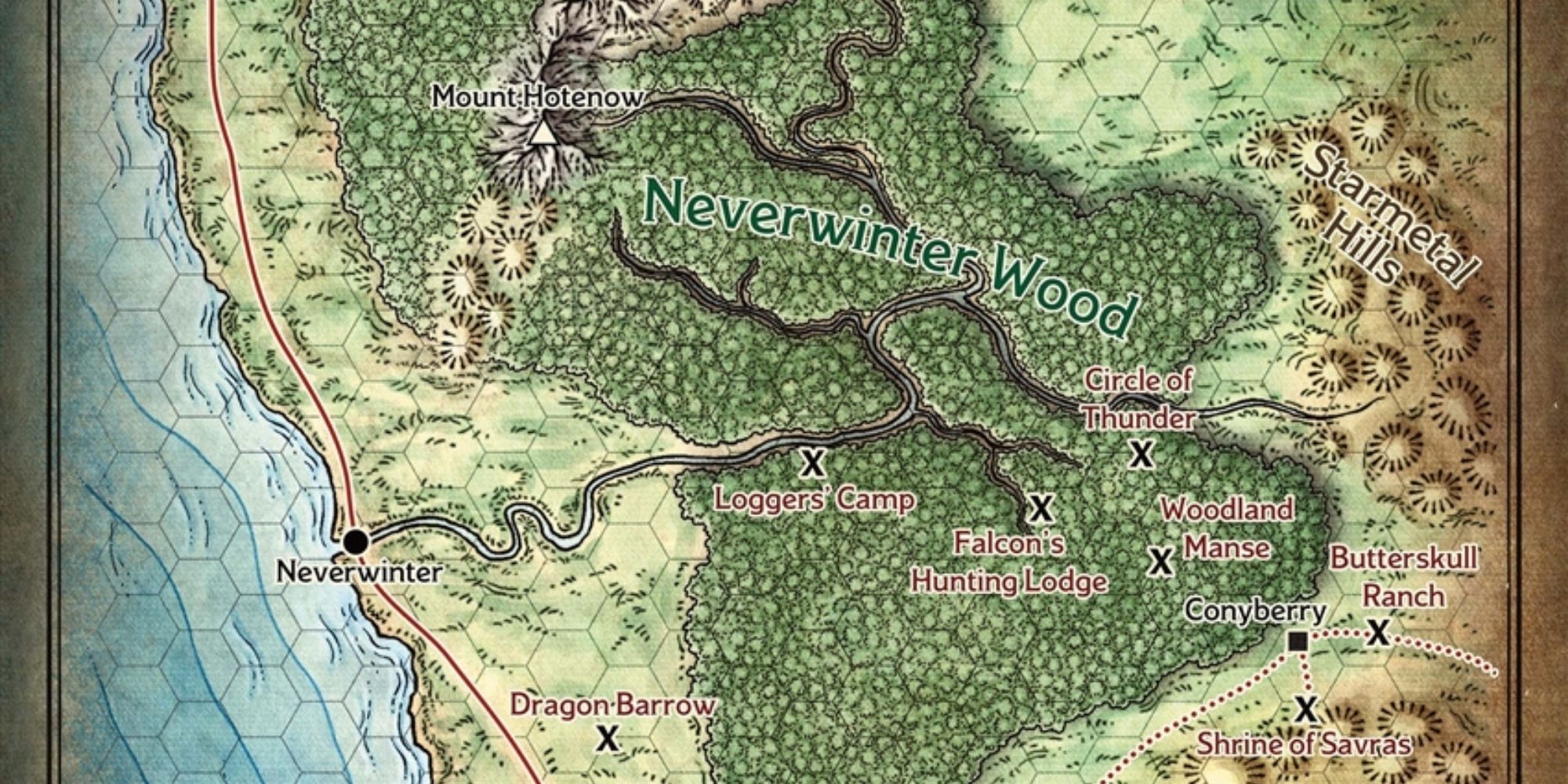 D&D The Essentials Kit - Dragon Of Icespire Peak - Neverwinter on the Sword Coast Map