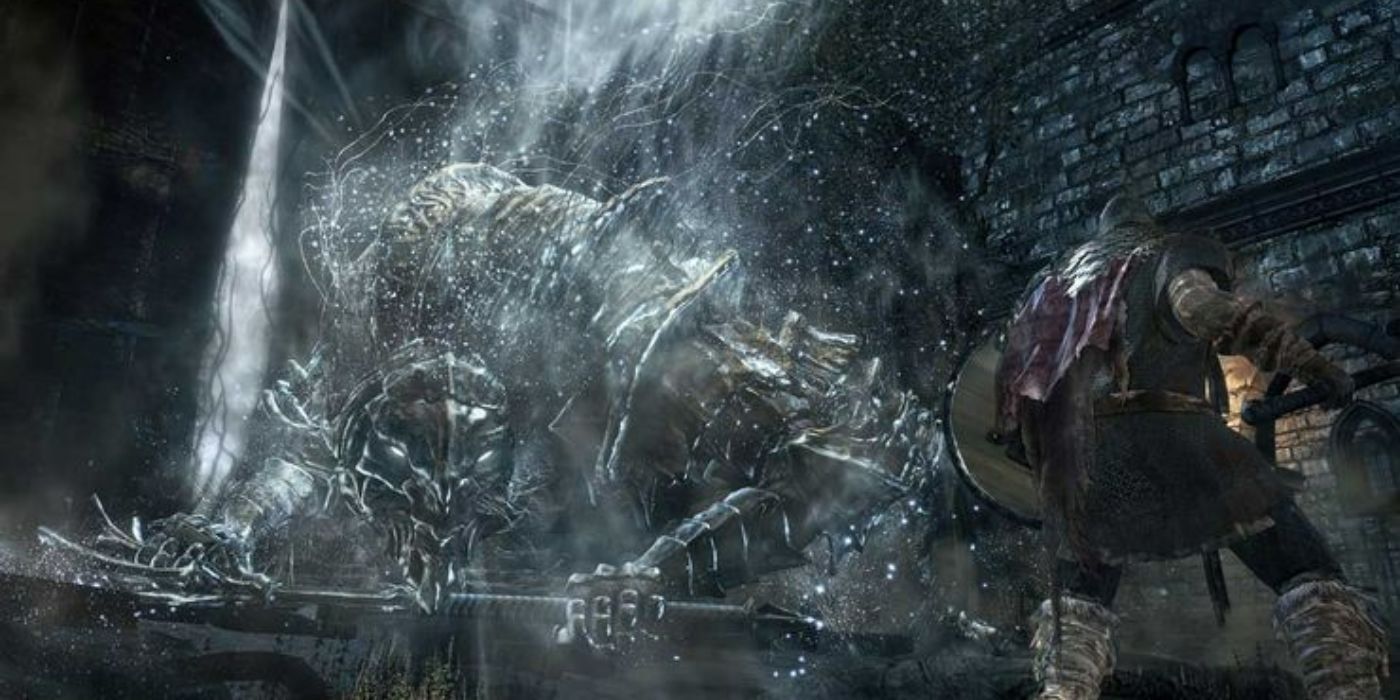 screenshot of Vordt of the Boreal Valley from Dark Souls 3