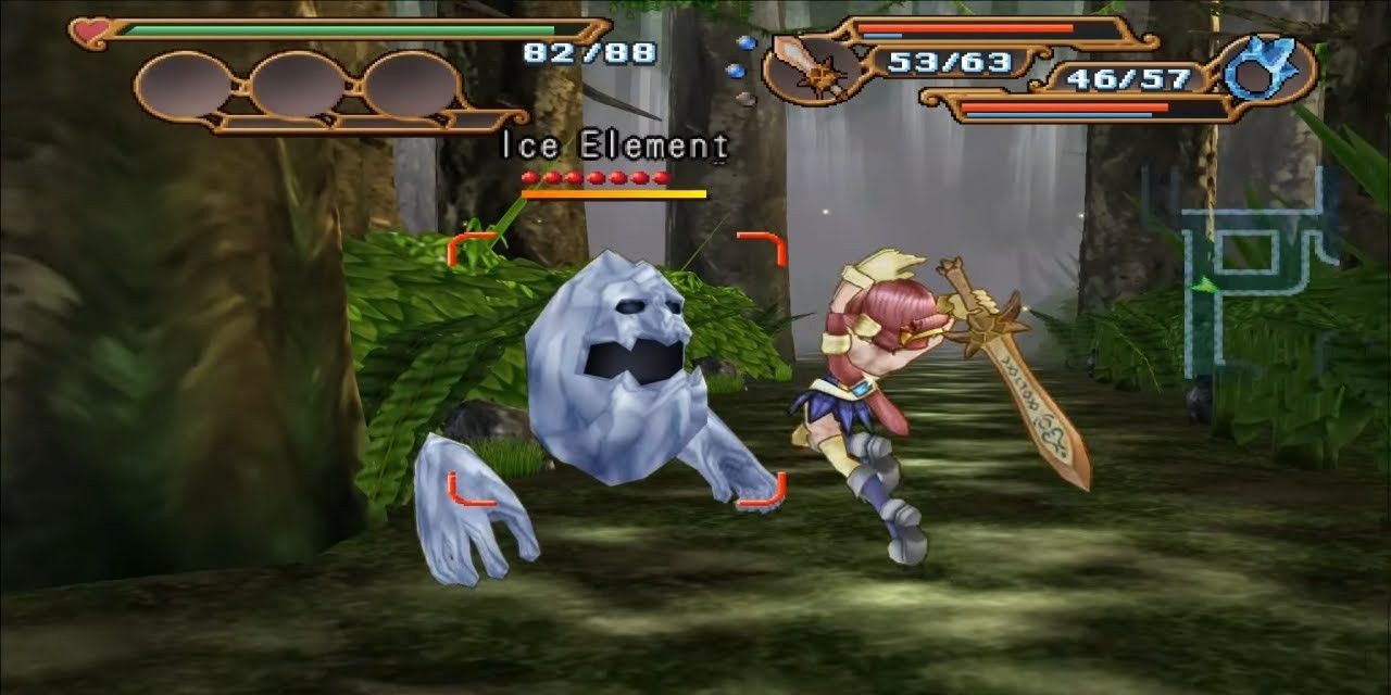 Dark cloud 2 screenshot of monica in battle