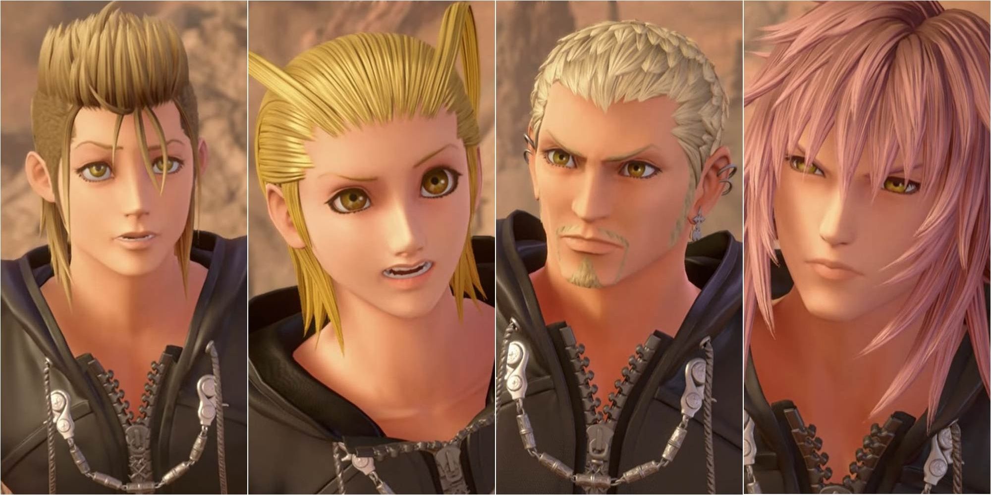 Demyx, Larxene, Luxord and Marluxia in Kingdom Hearts 3