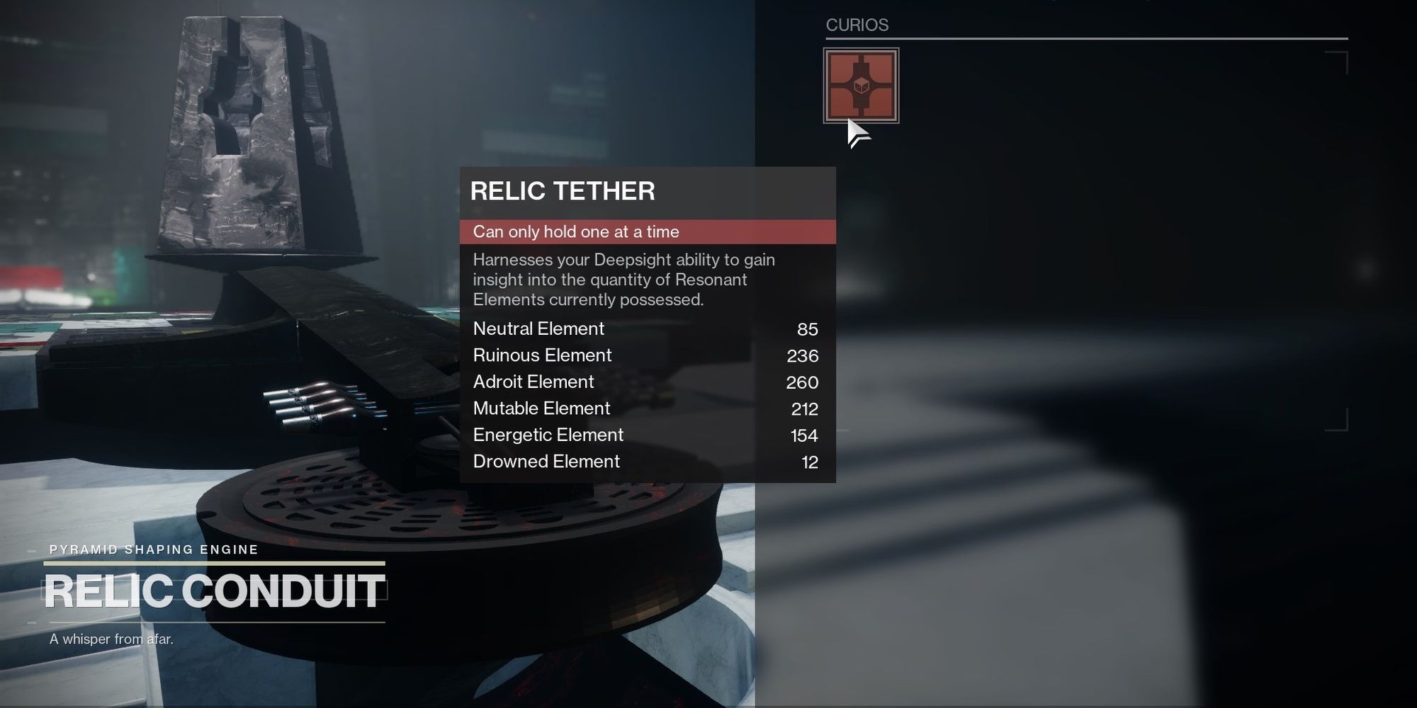 Destiny 2 Relic Tether Consumable