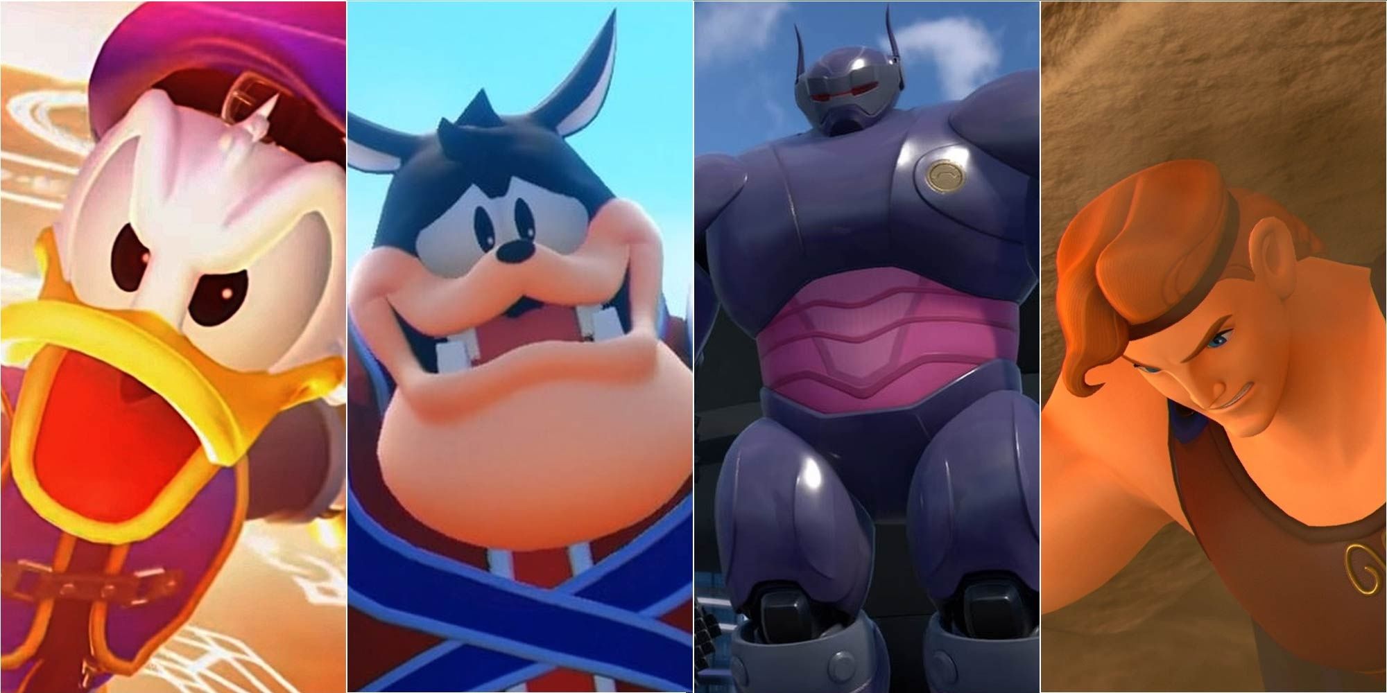 Donald Duck, Pete, Baymax and Hercules, in Kingdom Hearts 3