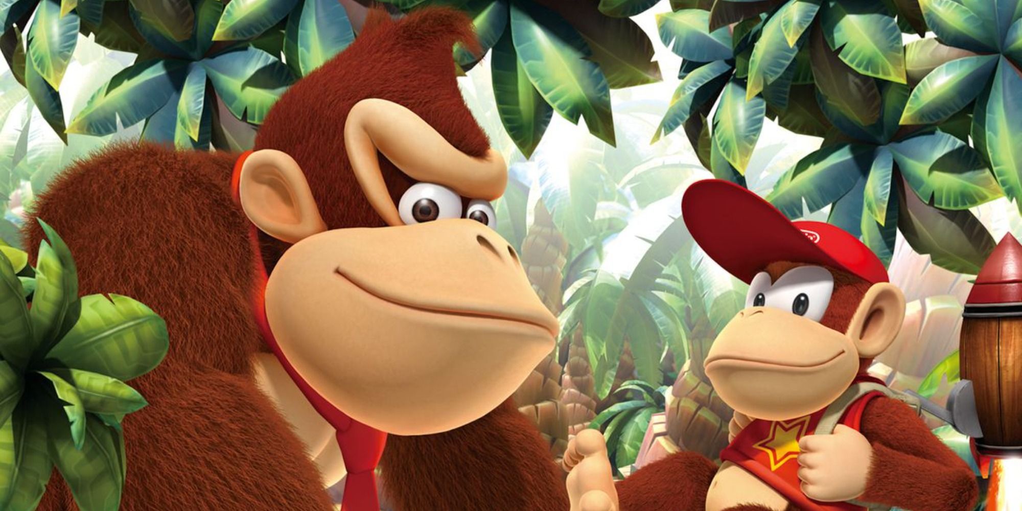 Donkey & Diddy Kong with Donkey Kong on the left and Diddy on the right