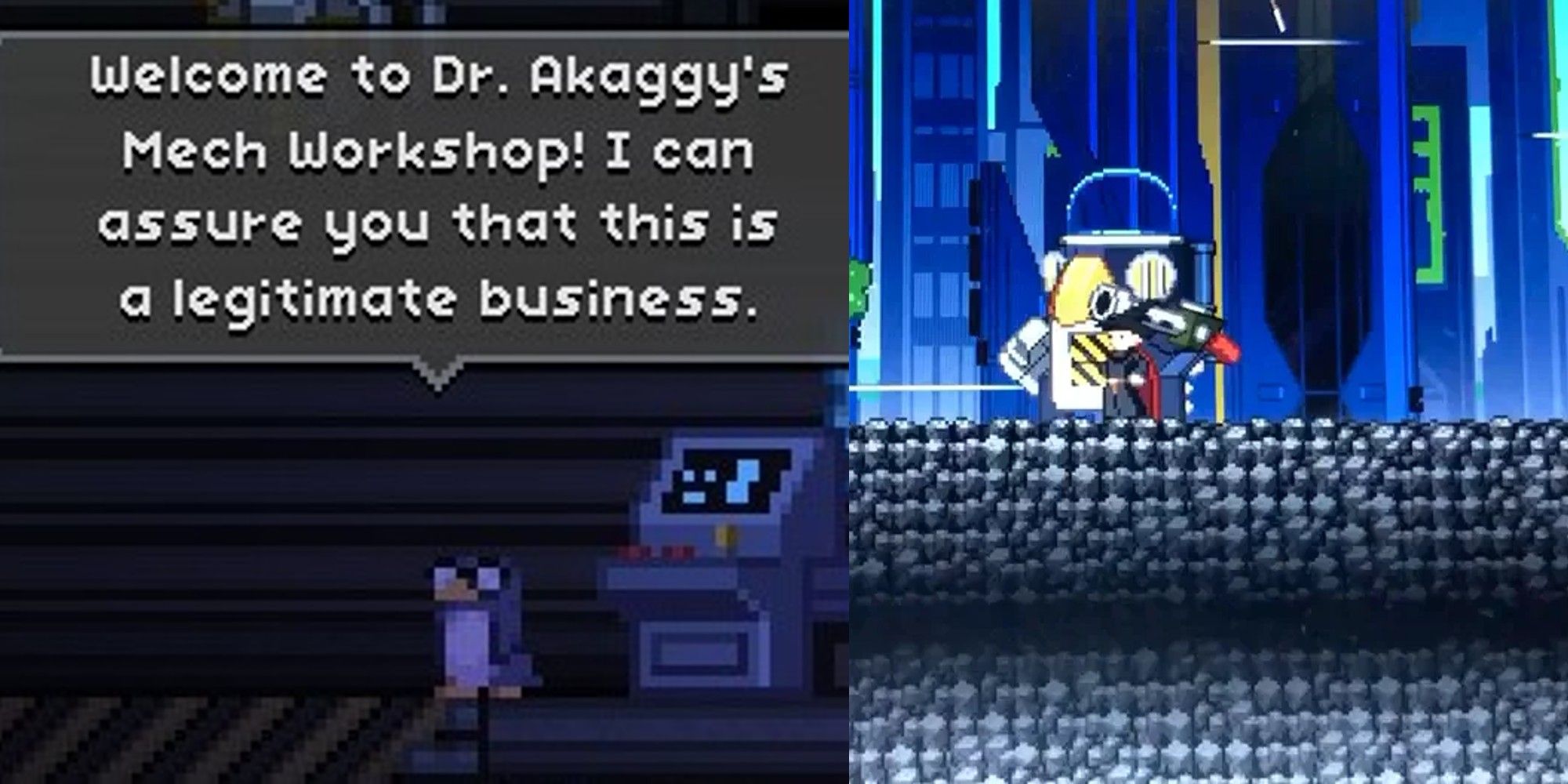 Starbound: Meeting Dr Akaggy And Her Terrifying Shockhopper Mk I