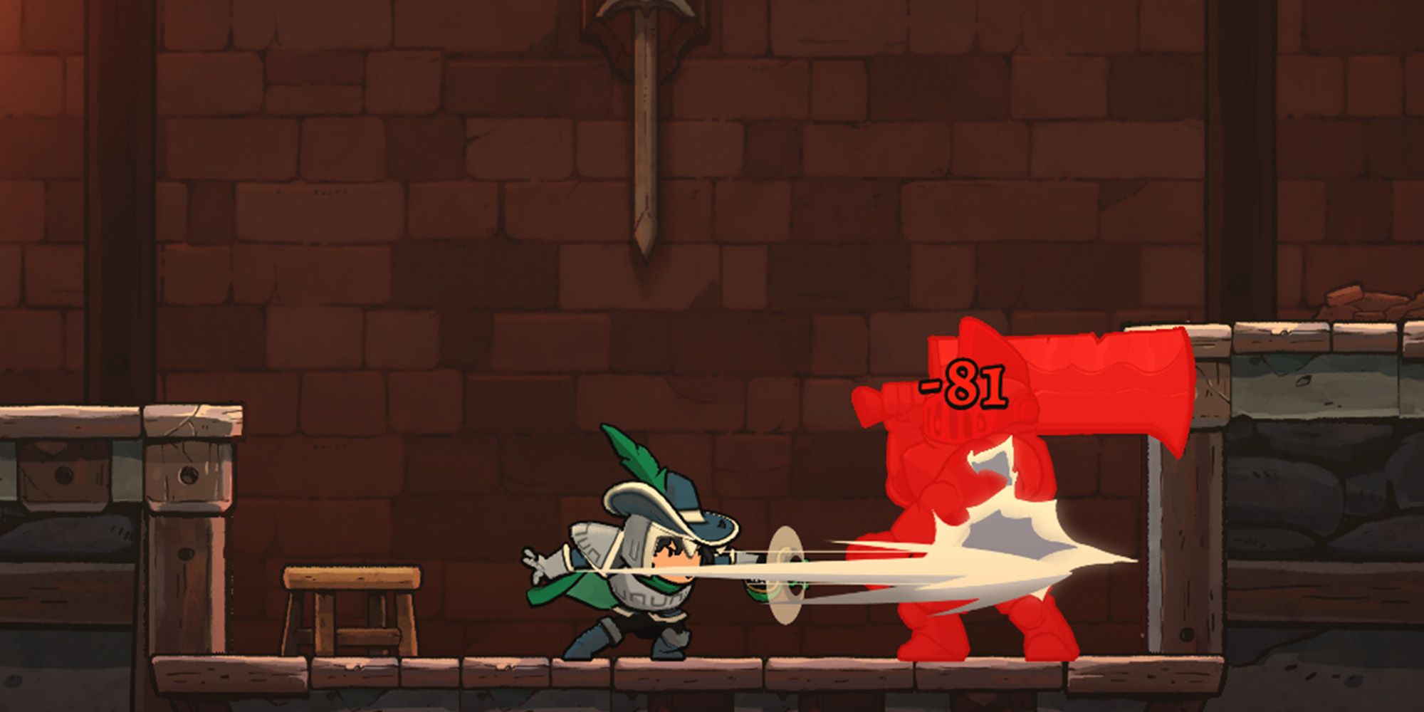 Rogue Legacy 2 screenshot of Duelist stabbing an enemy