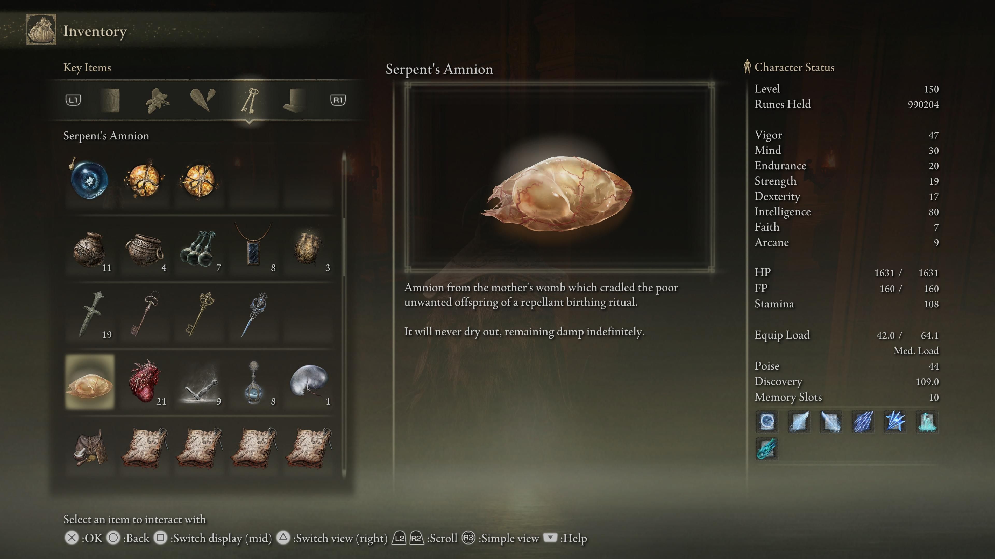 Elden Ring Serpent's Amnion item description