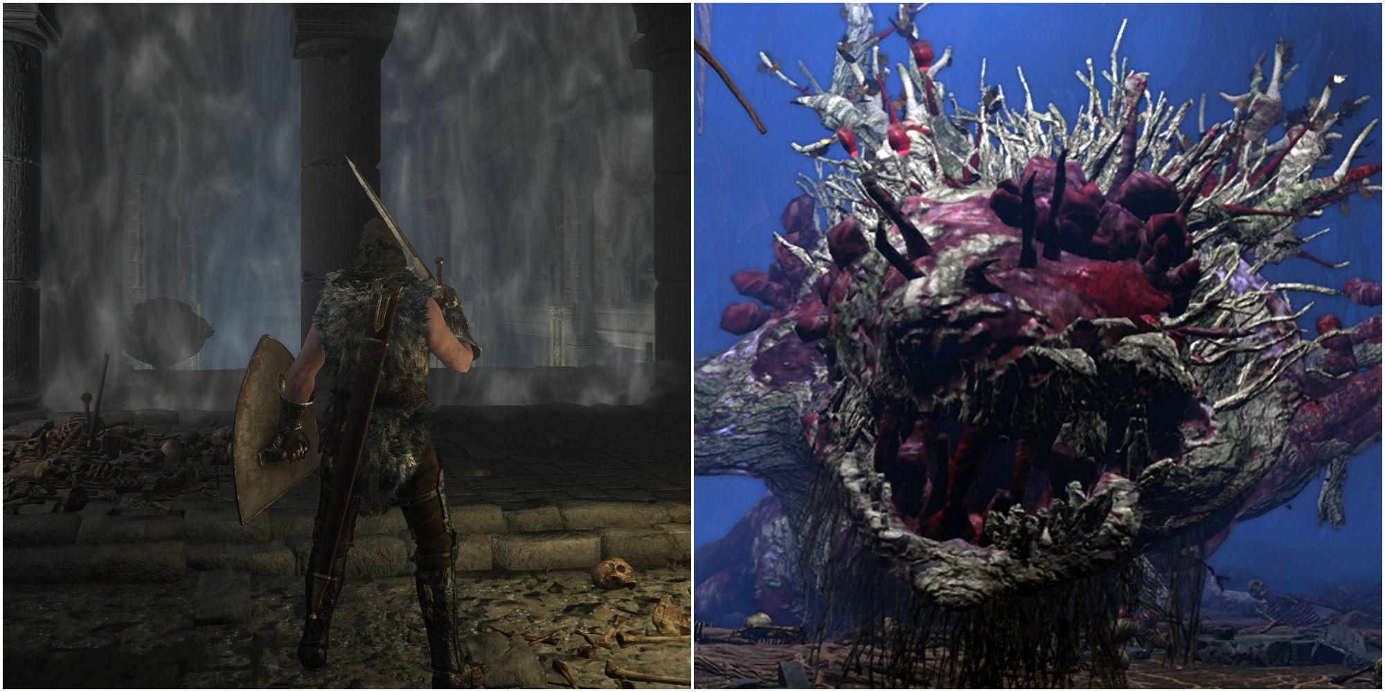 Fringefolk Hero's Grave and Ulcerated Tree Spirit boss in Elden Ring