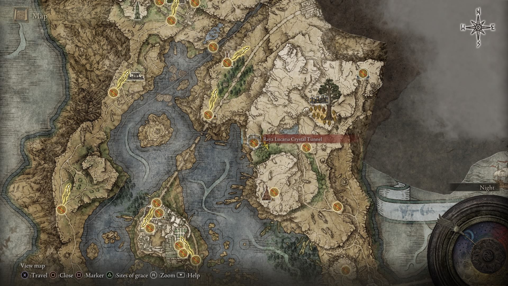 Elden Ring Raya Lucaria Crystal Cave Map