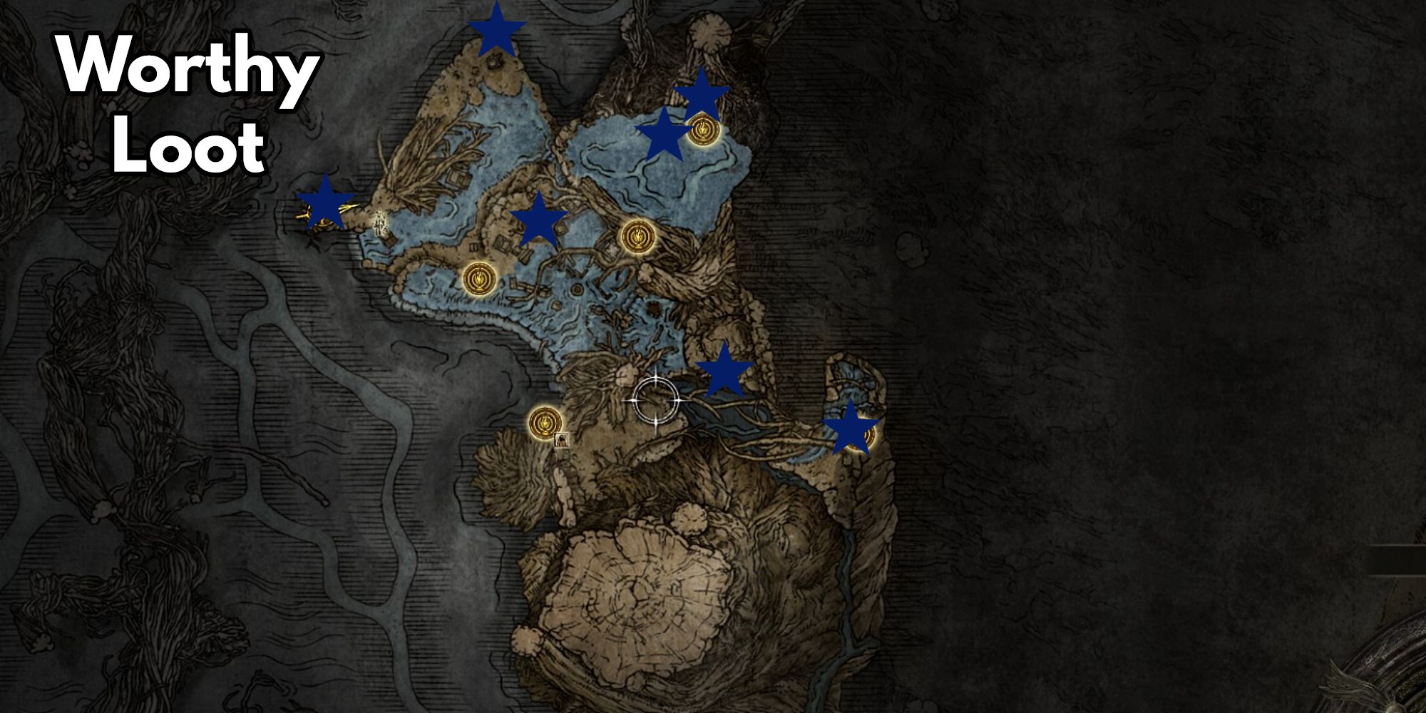 Elden Ring notable loot locations on deeproot depths map