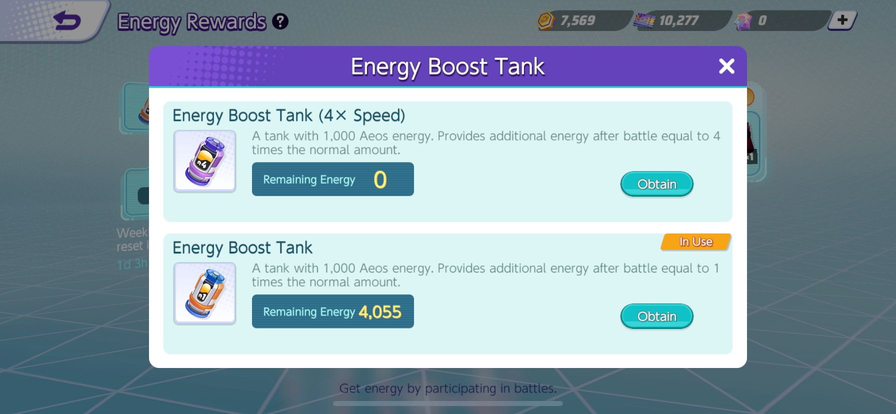 Energy Boost Tanks in Pokemon Unite
