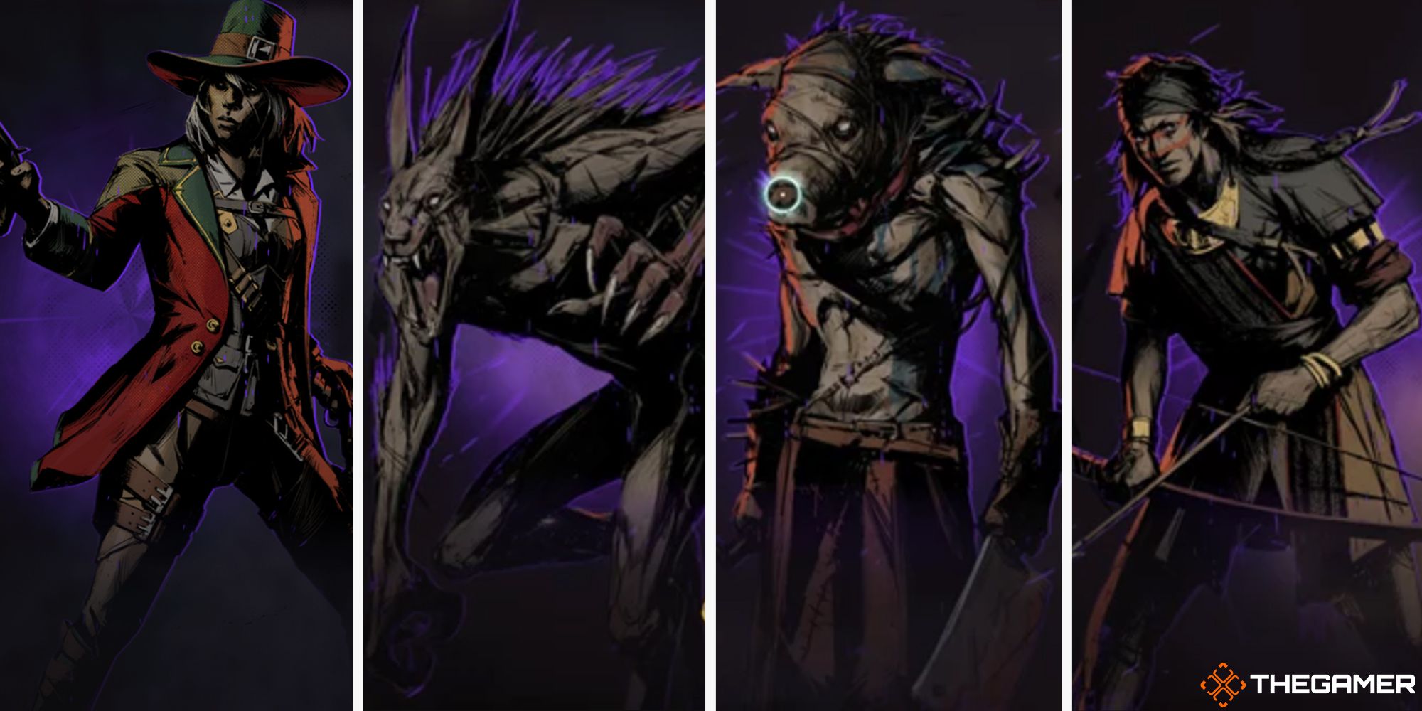 Featured Image of The Bounty Hunter, The Werewolf, The Pigman, and The Protector from Weird West