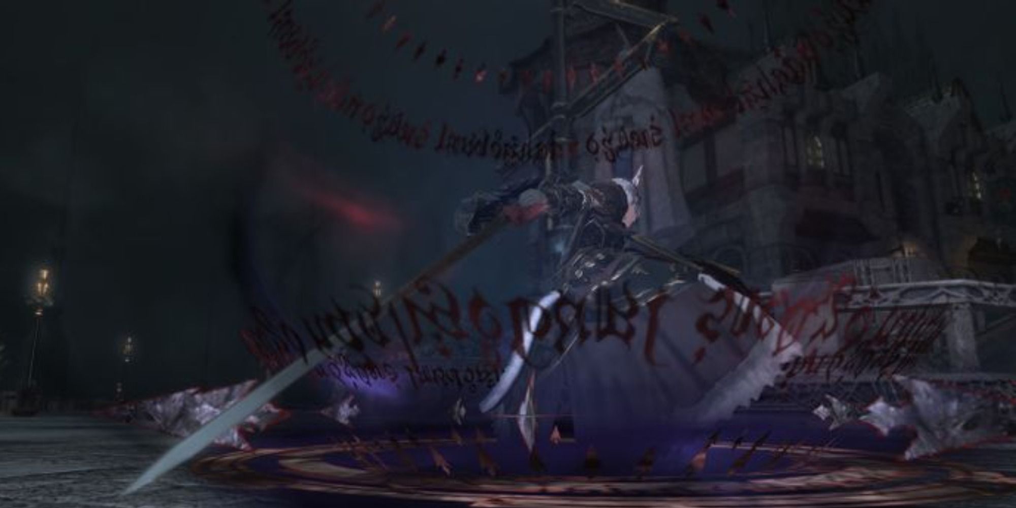 A Dark Knight performing the action The Blackest Night in Final Fantasy 14