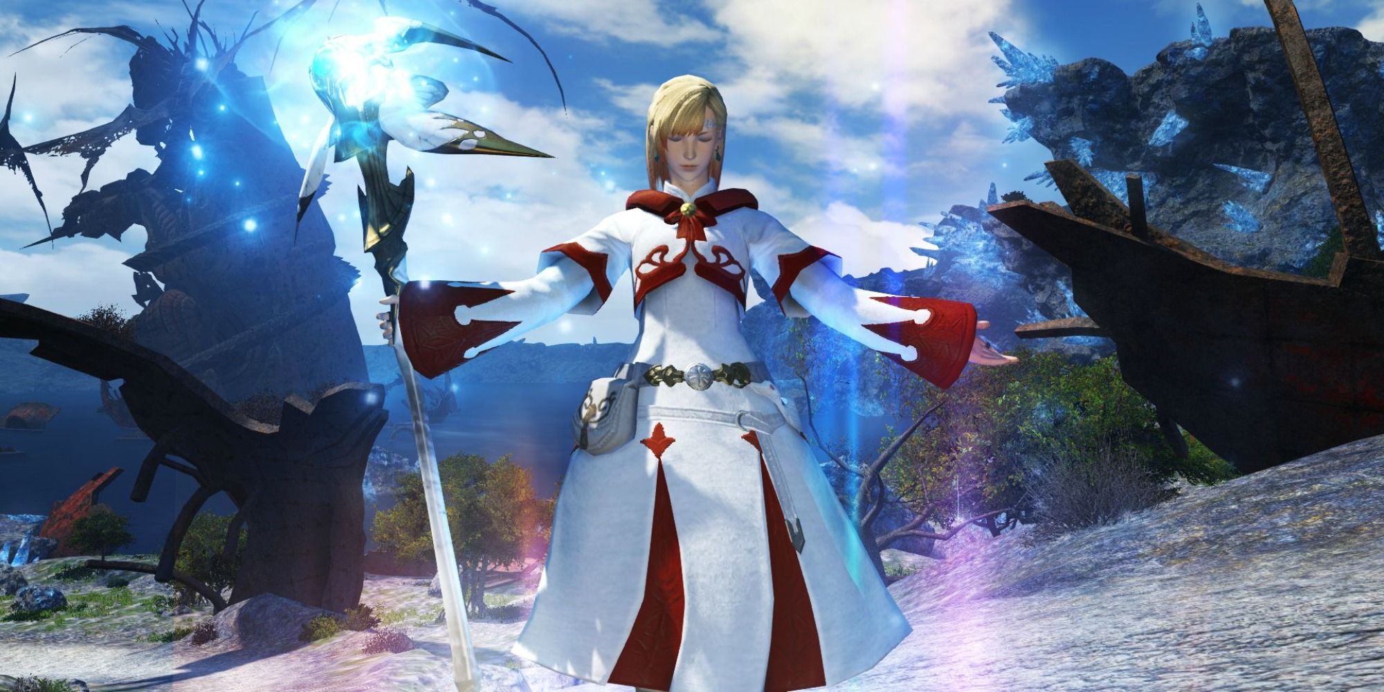 A White Mage using Presence of Mind in Final Fantasy 14