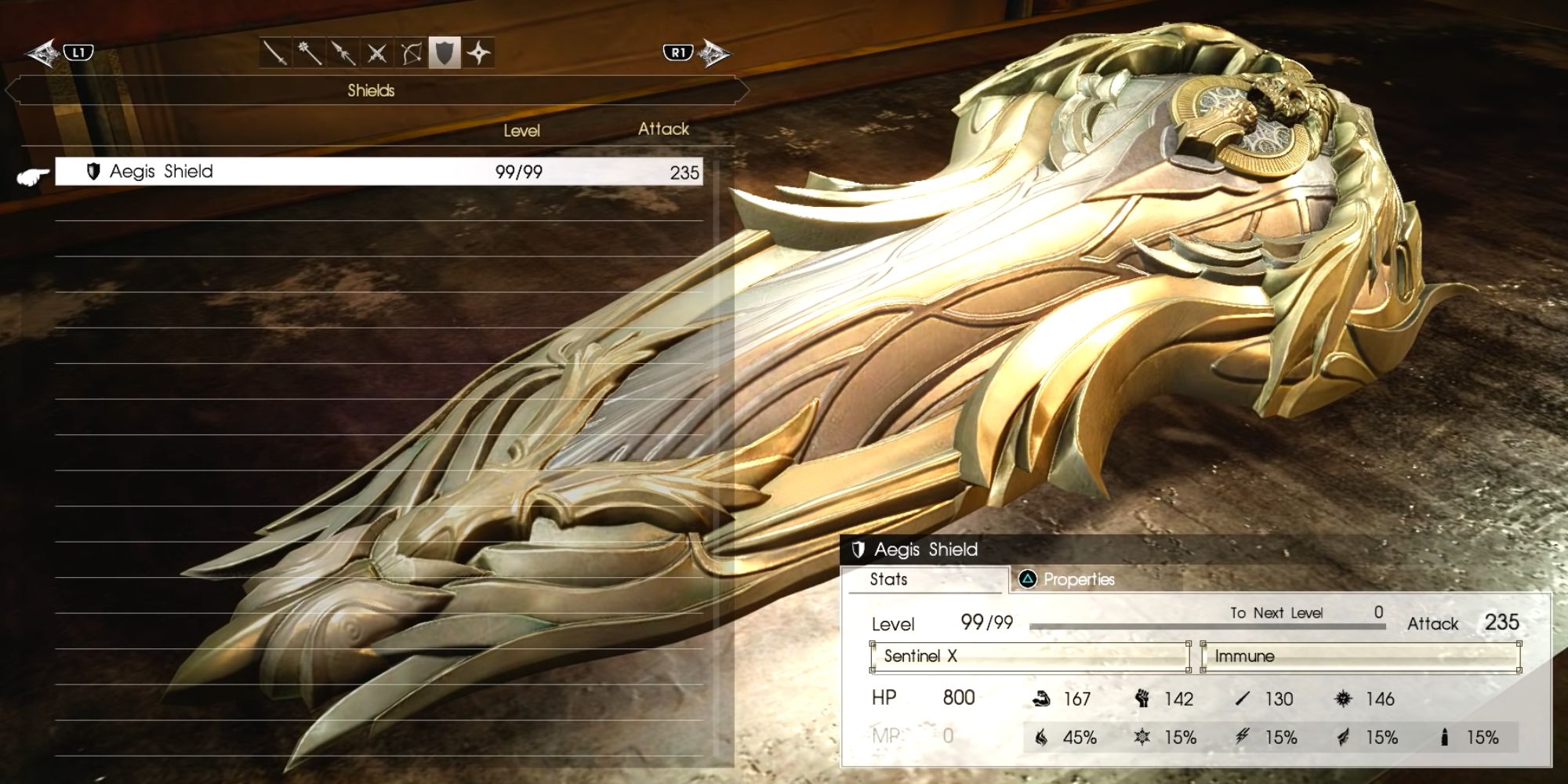 Final Fantasy 15 Screenshot Of Aegis Shield
