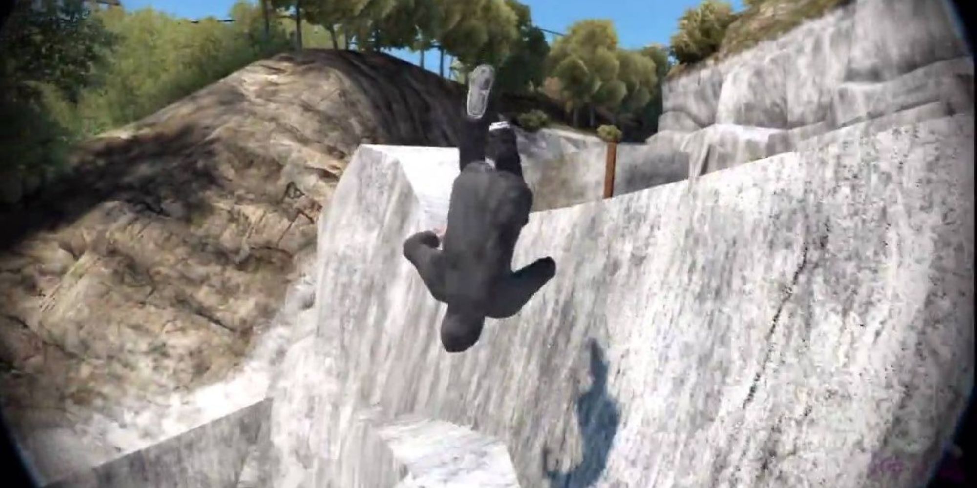 Freefalling In Skate 3 quarry