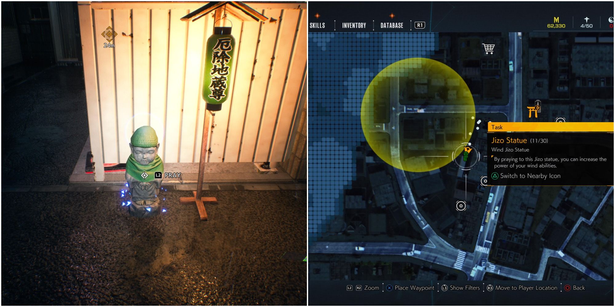 2024 Ghostwire Tokyo Emplacement de chaque statue de Wind Jizo